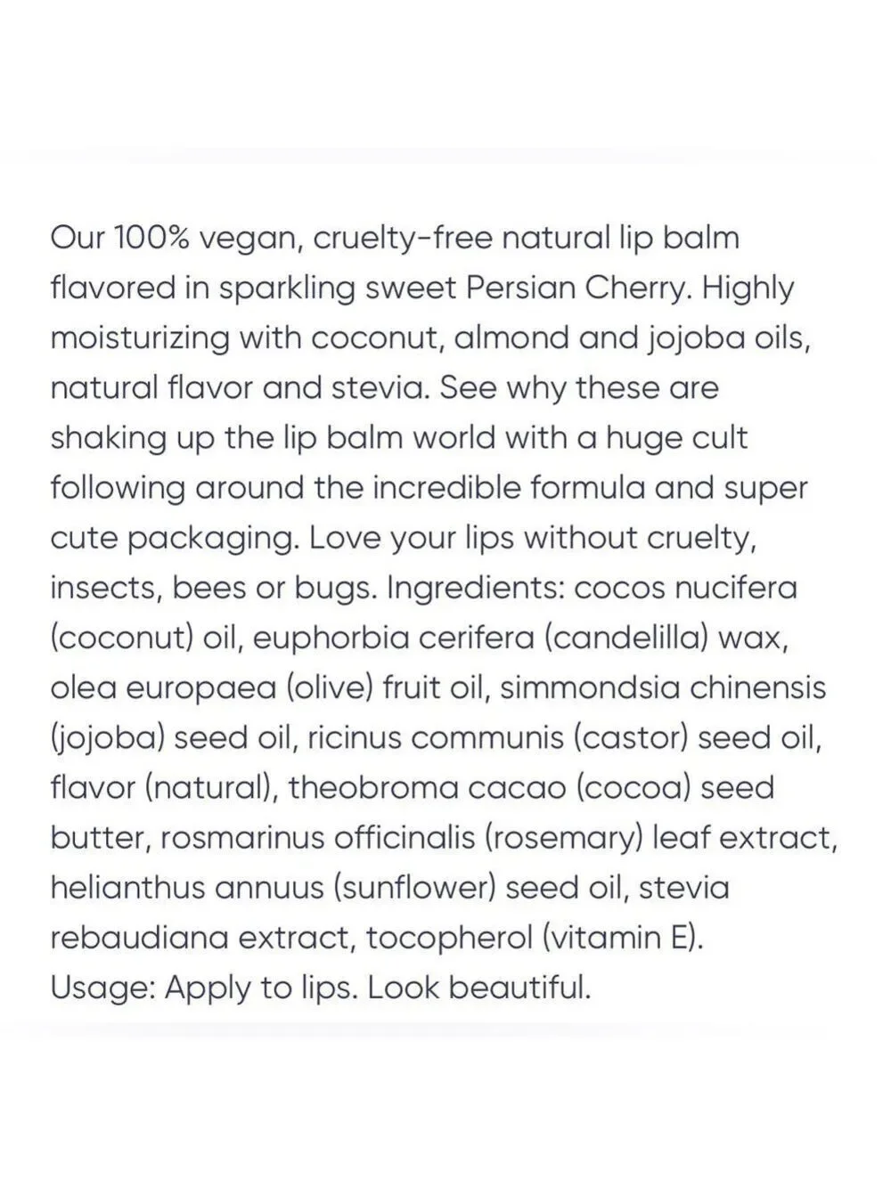 Persian Cherry Lip Balm - Vibrant Red